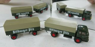 1:87 Ho Scale German Truck Bitburger Pils Tandem Bier Truck Bitburger Pils Beer