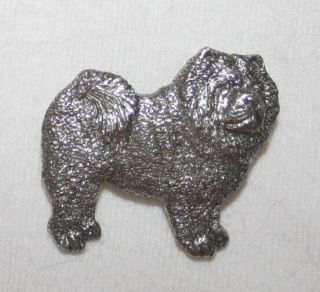 Chow Dog Fine Pewter Pin Jewelry Art Usa Made
