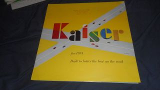 1951 Kaiser Full Line Color Brochure Prospekt