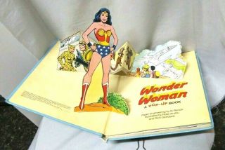 1980 Dc Comics Wonder Woman Pop - Up Book First Printing Random House 0394844114