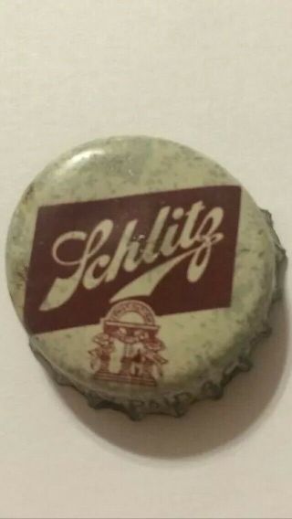 Vintage Schlitz Beer Bottle Cap With Georgia Tax Stamp Cork Lined