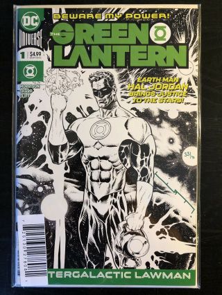 Exclusive Green Lantern 1 B&w Sketch Variant Signed By Liam Sharp Ltd /40 Nm