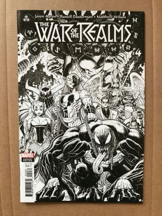 War Of The Realms 4 - 1:200 B&w Incentive Variant By Arthur Adams