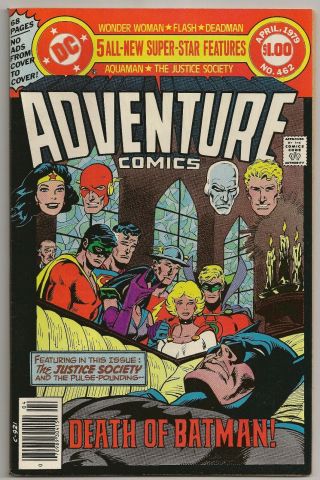 Adventure Comics 462 Vf (1979) Death Of Batman,  Justice Society,  Wonder Woman