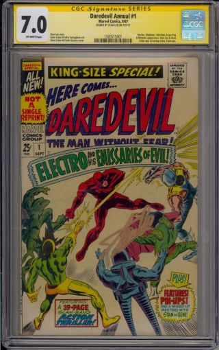 Daredevil 1 - Cgc 7.  0 - Special - Signed By Stan Lee - 1505515001