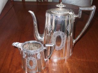 Victorian Walker And Hall Silver Plate Coffee Set