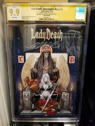 Lady Death Apocalyptic Abyss 1 Legend Edition Variant Cgc Ss 9.  9 Not 9.  8 Cho
