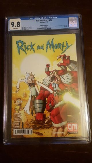 Rick And Morty 36 Vasquez Variant Cgc 9.  8 Wp 1st Pt Incredible Hulk 181 Homage