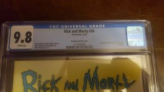 Rick And Morty 36 Vasquez Variant CGC 9.  8 WP 1st pt Incredible Hulk 181 Homage 3
