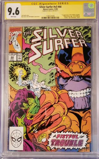 Silver Surfer 44 1st App Of The Infinity Gauntlet 9.  6 Cgc Ss Stan Lee