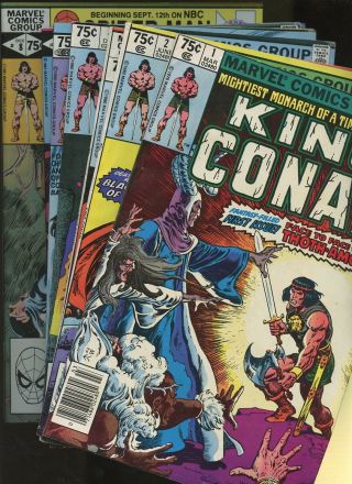 King Conan 1,  2,  3,  4,  5,  6,  7,  8 8 Books Marvel Comcs Barbarian 1st Issue Vol.  1