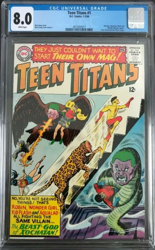 Teen Titans 1 Cgc 8.  0 (1966) 1st Teen Titans In Its Own Title Key Issue L@@k