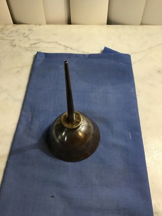 VINTAGE Pittsburgh GEM MFG CO Thumb Pump Dome Oil Can 6” Tall 2