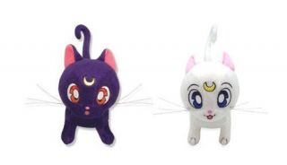 Real Luna (ge - 8952) & Artemis (ge - 8953) Plush Doll Sailor Moon Cat