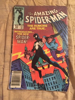 The Spider - Man 252 Black Suit Key Issue [marvel,  1984]