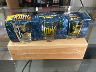 King Kong 8th Wonder Of The World Movie Shot Glass Set Of 3 By Neca
