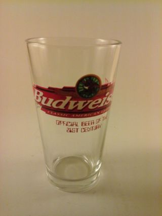 Budweiser Classic Lager - 16 Oz Pint Glass - Official Beer Of The 21st Century