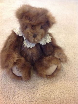 Vintage Soft Stuffed Jointed Dressed Teddy Bear - The Honey Bear By Kathy Mason