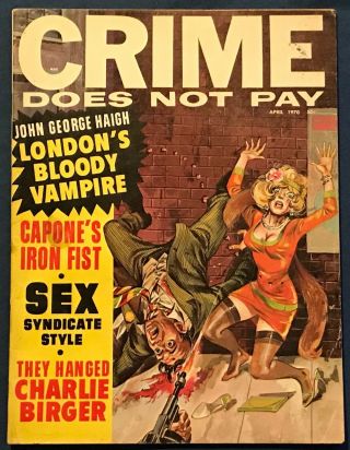 Crime Does Not Pay April 1970 Tough To Find Title Scarce Issue