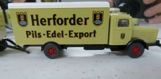1:87 HO scale GERMAN truck HERFORDER pils EDEL export TANDEM beer TRUCK bier 2