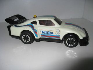 Vintage Tonka - White Race Car 3 - Top Push Button