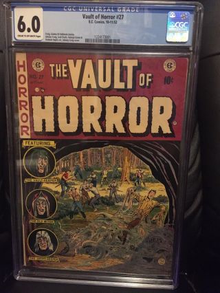 Vault Of Horror 27 - Cgc 6.  0 - Pch Johnny Craig Cover