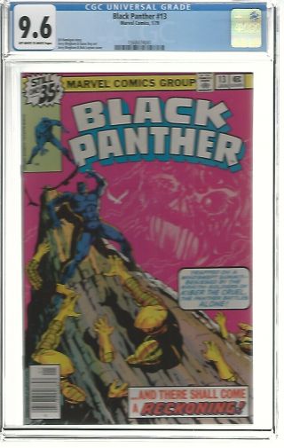 Marvel Comic’s Black Panther 13 Cgc 9.  6 Off - White To White Pages 1979