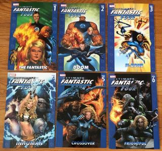 Marvel Ultimate Fantastic Four Trade Paperback Tpb Set: Vol.  1,  2,  3,  4,  5,  6