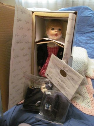 Mib - Candi Postal Carrier.  16 " Porcelain Doll By Linda Steele.  Complete