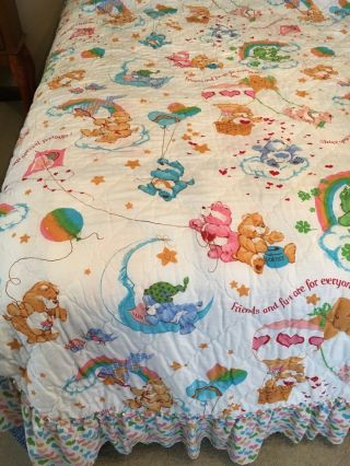 Vintage Care Bears Bedspread Twin Size
