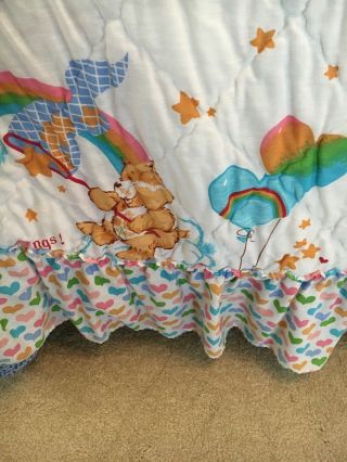 Vintage Care Bears Bedspread Twin Size 7