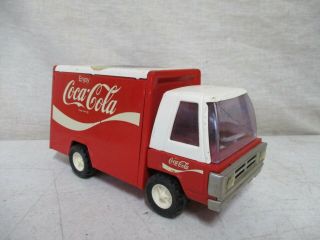 Vintage 9 " Metal Coca Cola Truck Made In Japan All Metal Truck Coke Truck