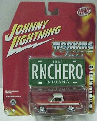 Johnny Lightning Class 1965 Ford Ranchero Red & White Colors