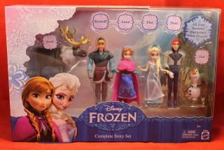Disney Frozen Doll Figure Complete Story Set Sven Kristoff Hans Anna Elsa Olaf 2