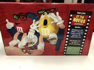 M&Ms At the Movies in 3 - D Limited Edition Candy Dispenser Yellow/Red 5