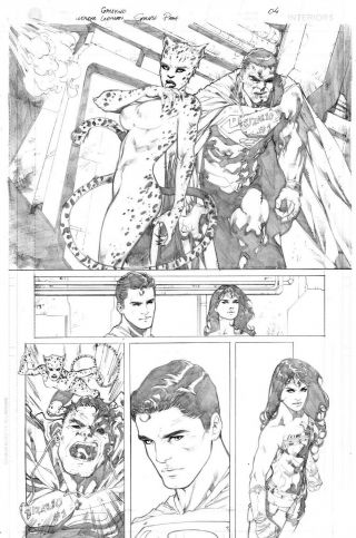Wonder Woman,  Sample Page 04 (11 " X17 ") By Gardenio Lima - Ed Benes Studio