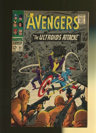Avengers 36 Fn/vf 7.  0 1 Book Quicksilver & Scarlet Witch Join The Avengers