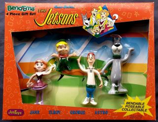 The Jetsons Bend - Ems 4 Piece Gift Set Action Figures Jane,  Elroy,  George,  Astro