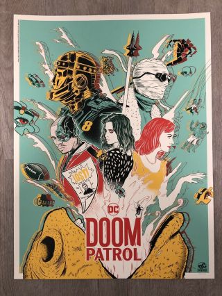 Wondercon 2019 Mondo Doom Patrol Poster Exclusive Dc Universe 1439/1500
