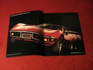 1969 Chevy Corvette Sales Dealership Showroom Brochure Booklet GM 2