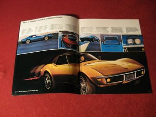 1969 Chevy Corvette Sales Dealership Showroom Brochure Booklet GM 3