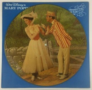 Disney Picture Disc Mary Poppins Lp Disneyland 3104 Vinyl (vg)