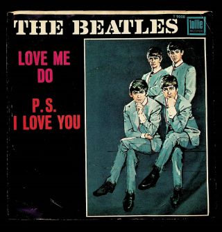 Tollie 9008 The Beatles Love Me Do/p.  S.  I Love You 7 " & Picture Sleeve Vg,