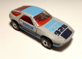 Vintage Matchbox Porsche 928 Gray 1/64 Diecast