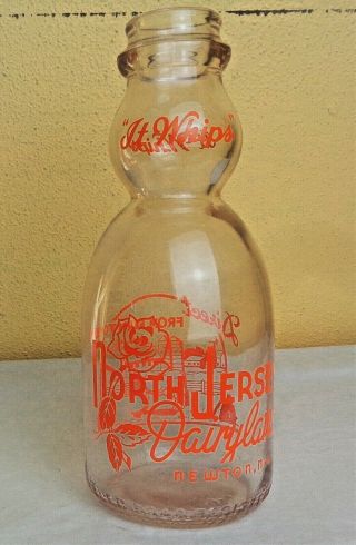 Vintage North Jersey Dairyland Newton Nj Dairy Milk Bottle One Quart
