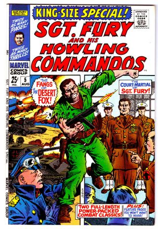 Sgt.  Fury And His Howling Commandos 5 In Nm - A 1969 Marvel Special Annual Comic