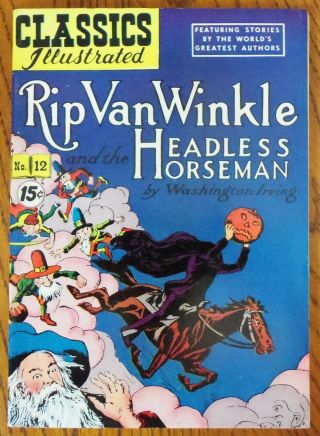 Classics Illustrated - 12 Rip Van Winkle Headless Horseman Hrn118 - Vf