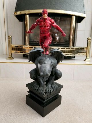 Bowen Red Daredevil On Gargoyle Statue