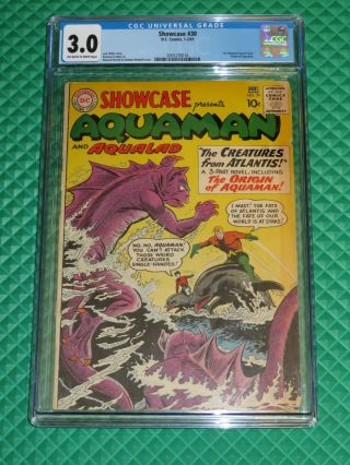Dc Showcase 30 1st Silver Age Aquaman Cgc 3.  0 G/vg Key Issue Moldoff (1961)