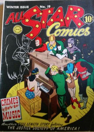 All Star Comics: No.  19: 1943: Justice Society Of America: Cover Only: